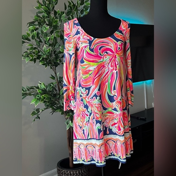 Lilly Pulitzer Emma Dress Resort Navy - Picture 7 of 10